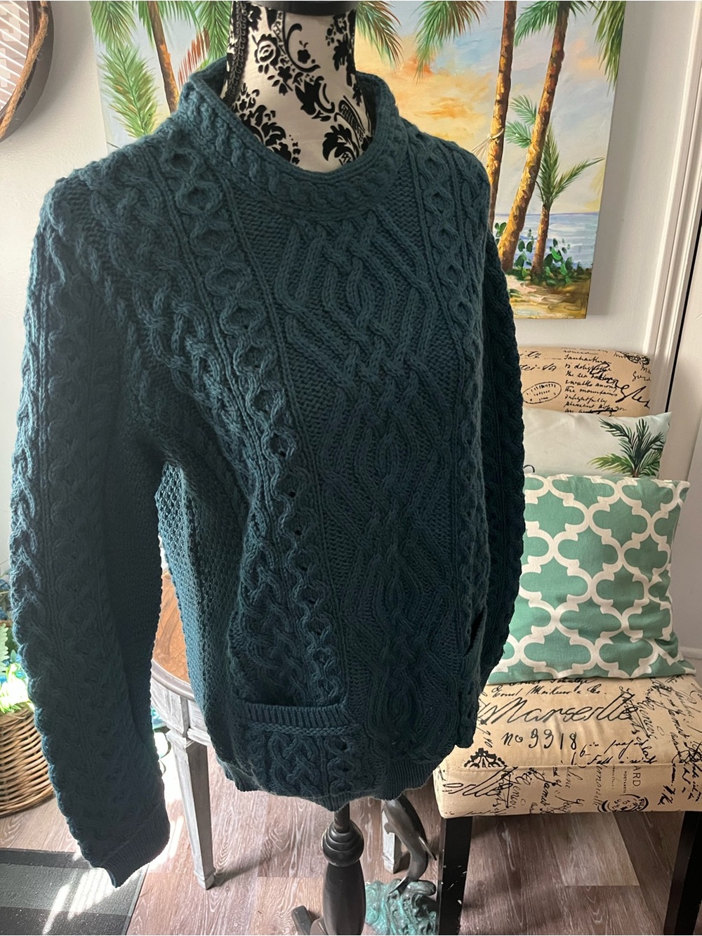 Aran Mor 100% Merino Wool Irish Sweater XL